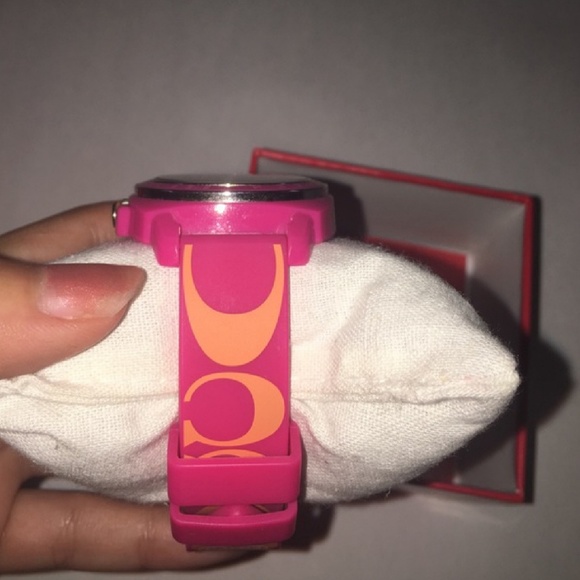 Pink and orange Coach watch - Picture 2 of 4